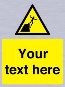 Custom Warning unstable cliff edge